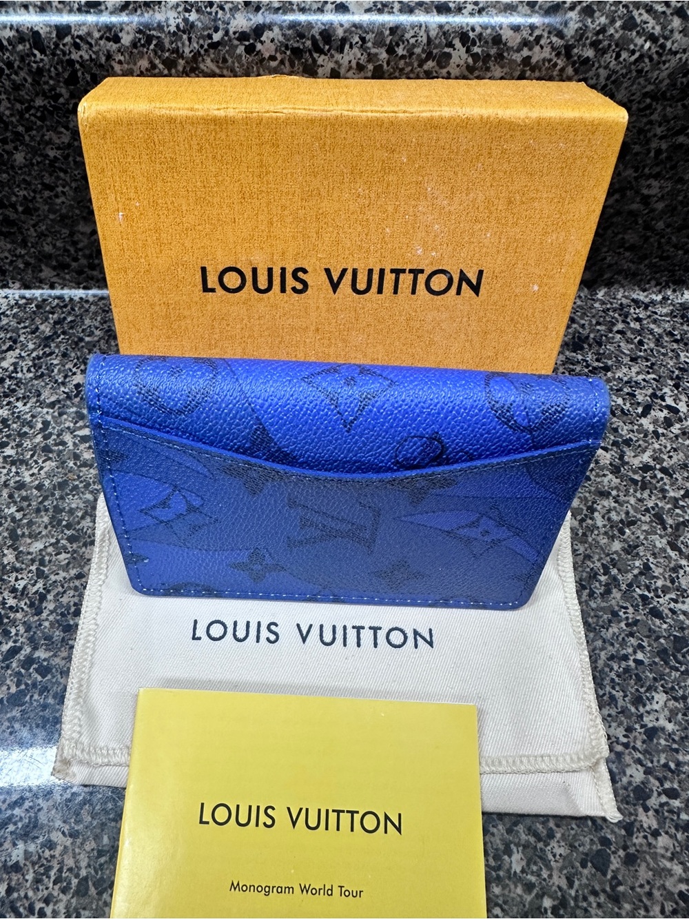 Louis Vuitton Blue Monogram Card Holder
